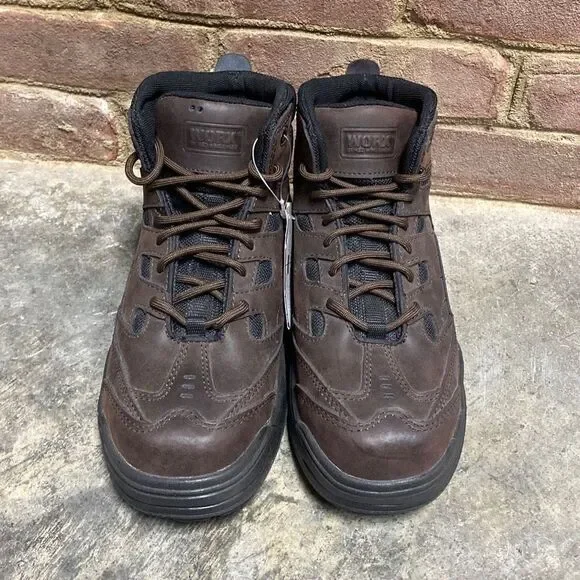 Red Wing Worx Brown Non Metallic Safety Toe Hiker Boot Size 7 NEW